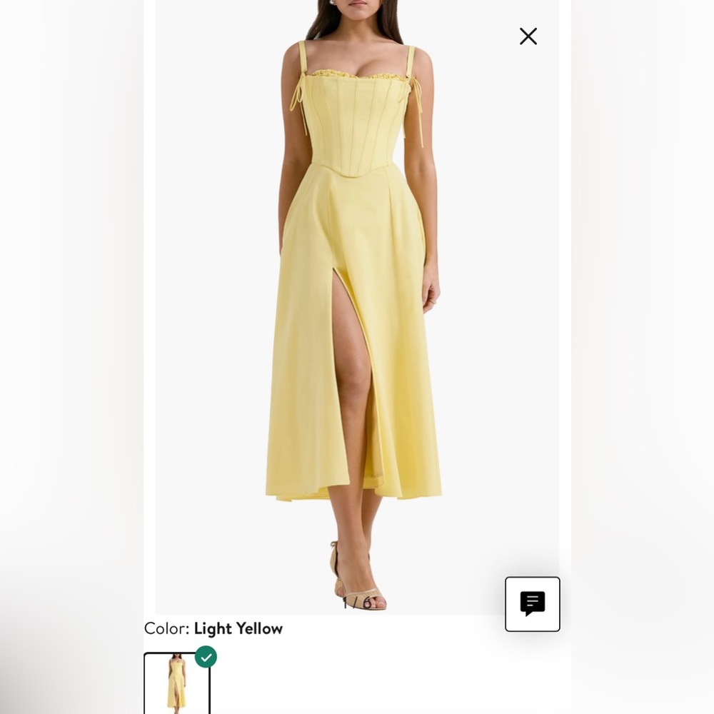 House of CB Clarabelle Corset Bodice Pima Cotton Blend Cocktail Dress